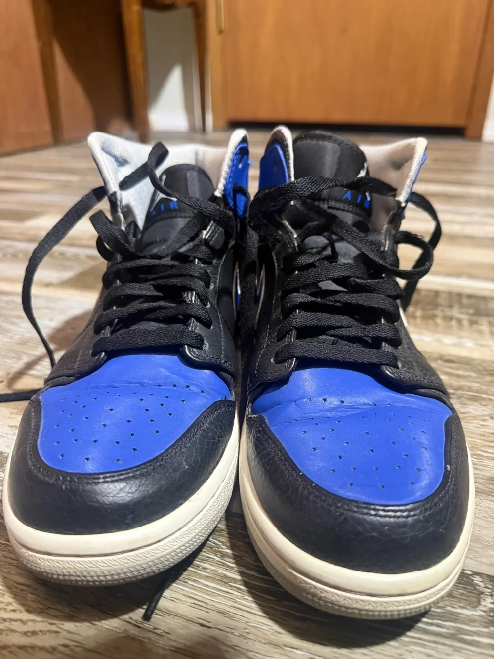 Jordan Mid-Top Sneakers - Black & Royal Blue